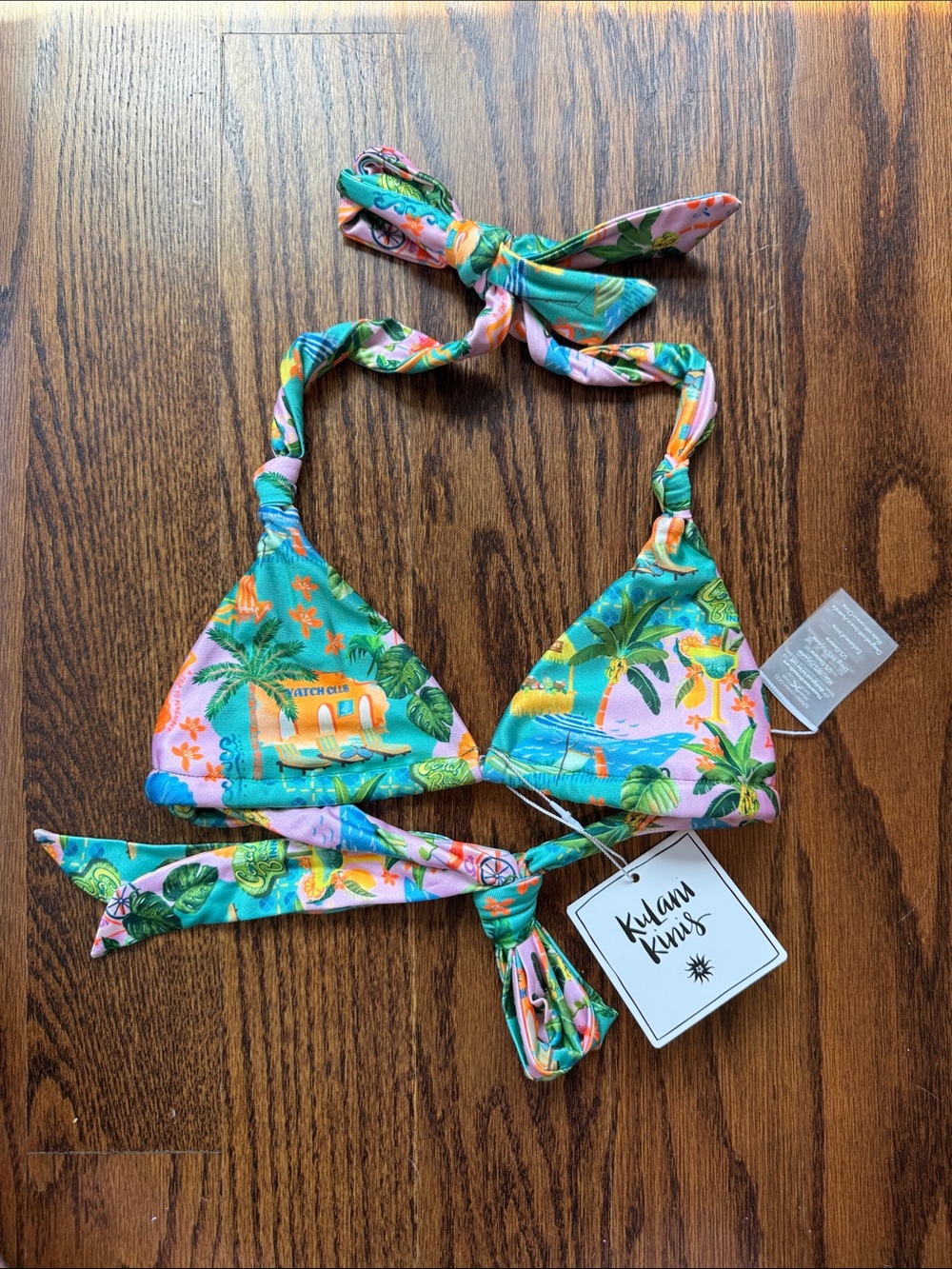 Kulani Kinis Tie Top Bikini Sunlit Spritz Size XS